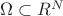 $\Omega\subset \mathhbb{R}^N$