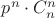 $p^n\cdot C_n^n$