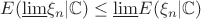 $E(\underline{\lim} \xi_n|\mathbb{C}) \leq \underline{\lim} E(\xi_n|\mathbb{C})$