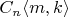 $C_n \langle m, k \rangle$