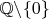 $ \mathbb Q \backslash\{0\}$