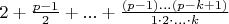 $2+\frac{p-1}{2}+...+\frac{(p-1)...(p-k+1)}{1\cdot2\cdot...\cdot k}$