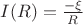 $I(R)=  \frac{- \xi }{R}  $