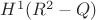 $H^1(R^2-Q)$