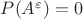 $P(A^\varepsilon) = 0 $