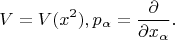 $$V=V(x^2), p_\alpha = \frac{\partial }{\partial x_\alpha}.$$