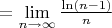 $=\lim\limits_{n \to \infty} \frac{\ln (n-1)}{n}$