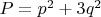$P=p^2+3q^2$