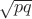 $\sqrt{pq}$