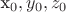 x_0, y_0, z_0