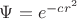$\Psi = e^{-cr^2}$