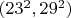 $(23^2, 29^2)$