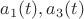 $a_1(t),a_3(t)$