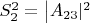 $S^2_2=\left|A_{23}\rigth|^2