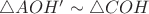 $\triangle AOH' \sim \triangle COH$