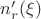 $n'_r(\xi)$