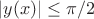 $|y(x)|\le\pi/2$ $|y(x)|\le\pi/2$
