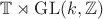 $\mathbb T \rtimes \mathrm{GL}(k, \mathbb Z)$