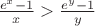 $\frac{e^x-1}{x}>\frac{e^y-1}{y}$
