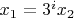 $x_1=3^ix_2$