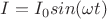 $I=I_{0}sin(\omega t)$