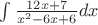 $\int\frac{12x+7}{x^2-6x+6}dx$ $\int\frac{12x+7}{x^2-6x+6}dx$