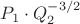 $P_1\cdot Q_2^{-3/2}$
