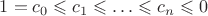 $1=c_0\leqslant c_1\leqslant\ldots\leqslant c_n\leqslant 0$