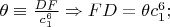 $\theta\equiv\frac{DF}{c_1^6}\Rightarrow FD=\theta c_1^6;$