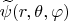 $\widetilde\psi(r,\theta,\varphi)$