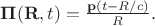 $\mathbf{\Pi}(\mathbf{R},t)=\frac{\mathbf{p}(t-R/c)}{R}.$