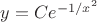 $ y = Ce^{-1/x^2 } $