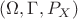 $(\Omega, \Gamma, P_X)$