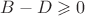 $B-D\geqslant0$