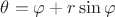 $\[\theta  = \varphi  + r\sin \varphi \]$