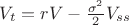 ${V_t} = rV - \frac{{{\sigma ^2}}}{2}{V_{ss}}$