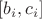 $[b_i,c_i]$