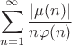 $$\sum_{n=1}^\infty \frac{|\mu(n)|}{n\varphi(n)}$$