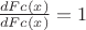 $\frac{dFc(x)}{dFc(x)}=1$