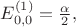 $E^{(1)}_{0,0}=\frac{\alpha}{2},$