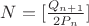 $N=[\frac{Q_{n+1}}{2P_n}]$
