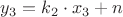 $y_3=k_2\cdot x_3+n$