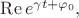 $\mathop{\mathrm{Re}}e^{\gamma t+\varphi_0},$