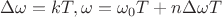 $\Delta\omega=kT,\omega=\omega_0T+n\Delta\omega T$