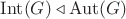 $$\operatorname{Int}(G)\triangleleft\operatorname{Aut}(G)$$