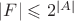 $|F| \leqslant 2^{|A|}$