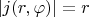 $|j(r,\varphi)|=r$