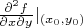 $\frac{\partial^2f}{\partial x\partial y}|_{(x_0,y_0)}$