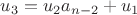 $u_3=u_2a_{n-2}+u_1$