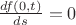 $\frac{df(0,t)}{ds}=0$ $\frac{df(0,t)}{ds}=0$